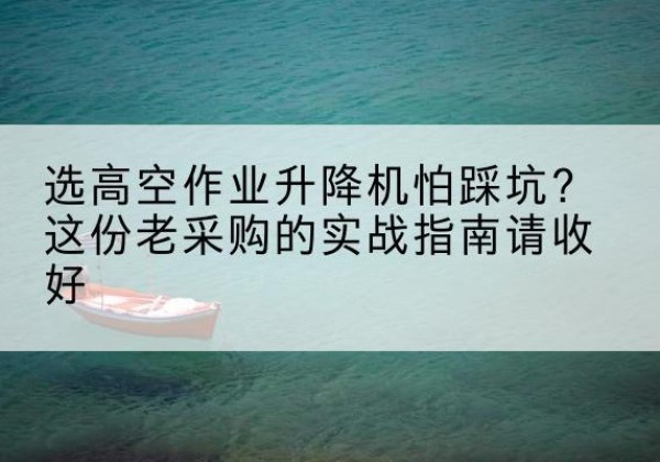 浦江高空作业升降机厂家推荐-选高空作业升降机怕踩坑？这份老采购的实战指南请收好